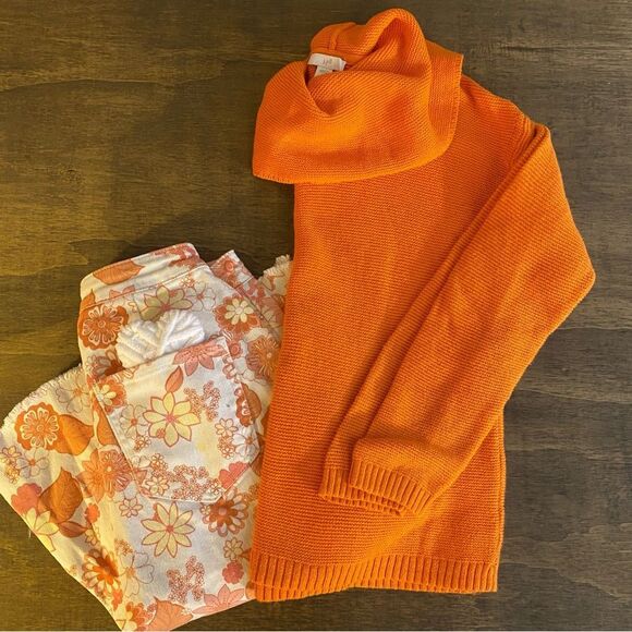 J. Jill Sweaters - J.Jill Orange Cowlneck Sweater